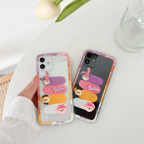 Cartoon Stellalou friends Decoration Clear TPU Phone Case for iPhone 12Pro MAX 11 7 8 Plus X XR XS MAX Cute Clear Phone Cover