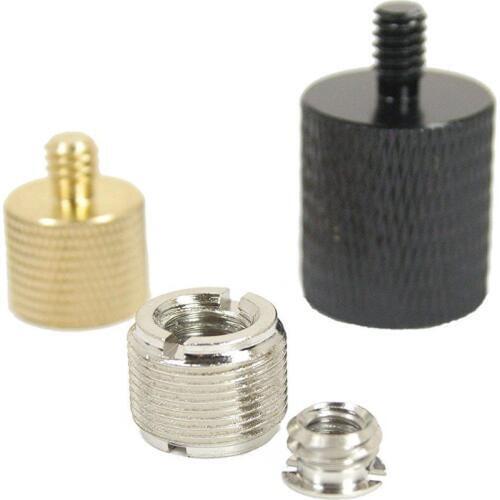 3/8 + 5/8 Female to 1/4"Male Thread Screw Reducer (4pc Set). Plus 3/8 Conversion