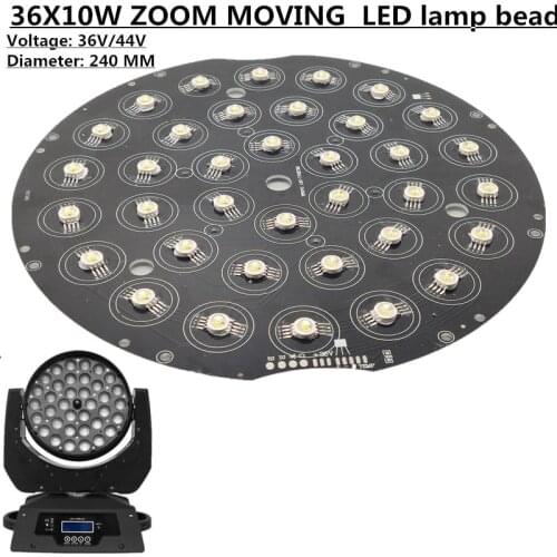 36V/44V 10W RGBW lamp beads, 36x10w zooom moving head light lamp beads Professional stage light led light source