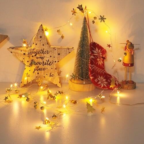 Christmas LED String Lights Battery Operated 6.6ft 20 LED Warm White Light Christmas Tree Decorative Lights for Parties Wedding