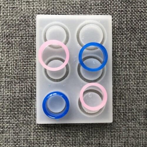 DIY Make Ring Shape Silicone Mould Epoxy Resin Decoration Tools Necklace Pendant Translucent Molds Crystal Drops Jewelry Mold