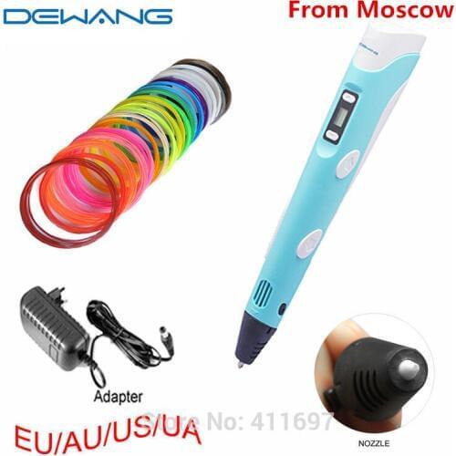 Moscow Stock, Fast Ship) DEWANG Scribble Pen 3D Pen 200M ABS Filament 3D Printer ABS 3D Printing Pen 3D Pencil Gadget Caneta