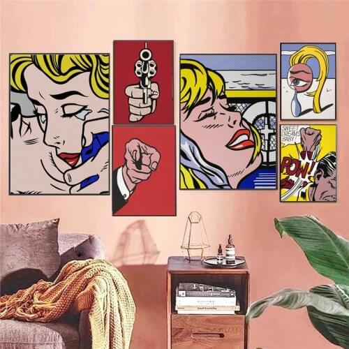 Roy Lichtenstein Art Canvas Painting Modern Posters and Prints Wall Art Pictures for Living Room Home Wall Decoration Cuadros