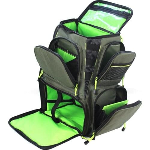 Fishing Bag Folding Shoulder Waist Bag Large Capacity Outdoor Fishing Tackle Backpack Tackle Storage Travel Carry Bags