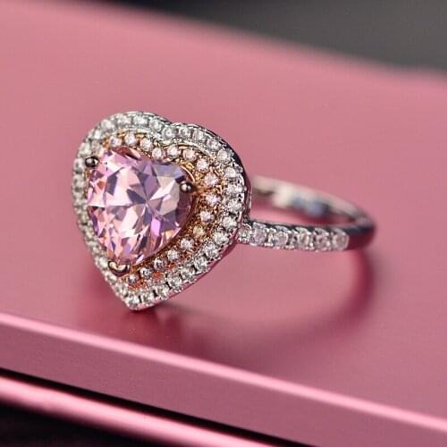 YPAY8 Fashion simple hot ladies S925 sterling silver ring Top quality large zircon wedding lasting color silver ring jewelry