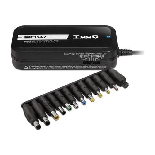 Laptop Charger TooQ TQLC-90BS02M 90W 12 Connectors Black