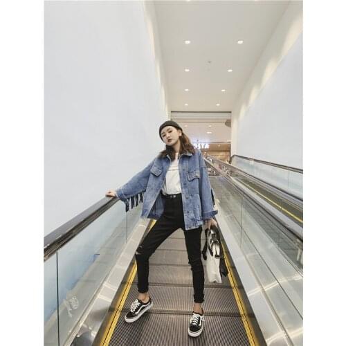 2021 Spring And Autumn Womens Clothing Womens Tassel Heavy Industry Embroidered Denim Jacket Womens Loose Korean Denim Jacket
