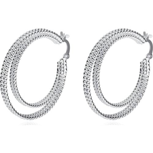 Europe and the United States popular explosions 925 sterling silver ear ring fashion geometric ear ring womens retro ear ring