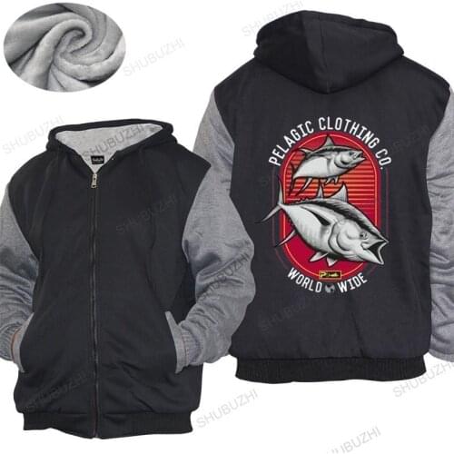 Winter mens warm coat Men Pelagic Tuna Strike Fishing Tee thick hoody White Nwot unisex thick hoody teenagers cool tops
