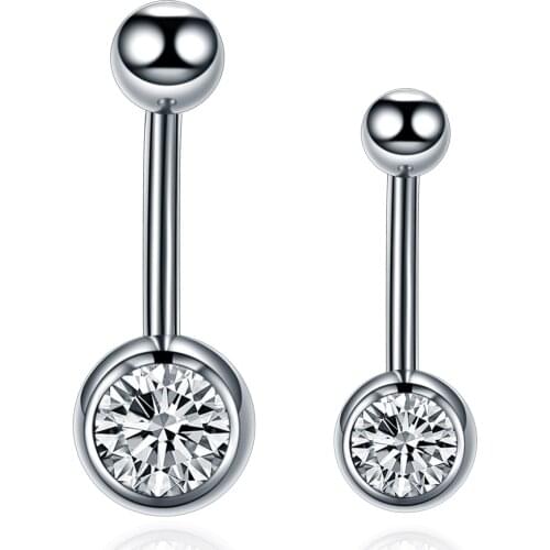 1Pc Titanium Belly Button Piercing Single Crystal Screw Thread Ball for Women Navel Piercing Body Jewelry Ombligo Nombril