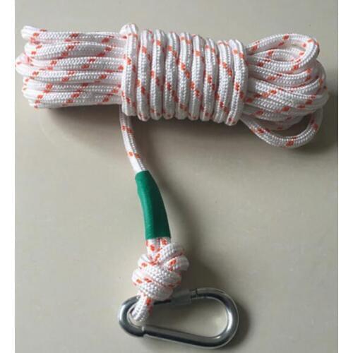 15m Outdoor Security Climbing Rope Fire Escape Lifesaving Rope Aloft Work Safety Rope With Hook