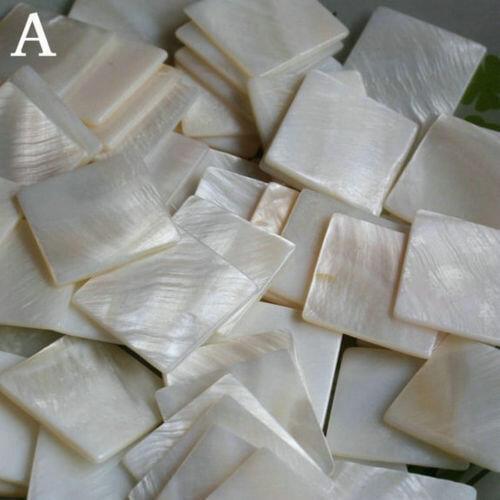 20Pcs natural decorate Inlay material 25*25mm white pearl shell blanks