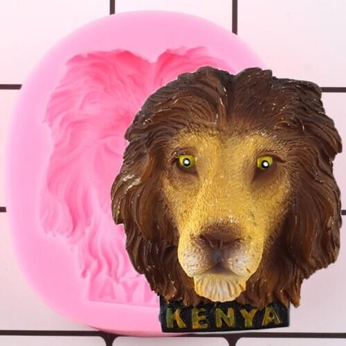 3D Animals Lion Head Silicone Molds DIY Craft Soap Resin Clay Mold Fondant Cake Decorating Tools Candy Chocolate Gumpaste Moulds