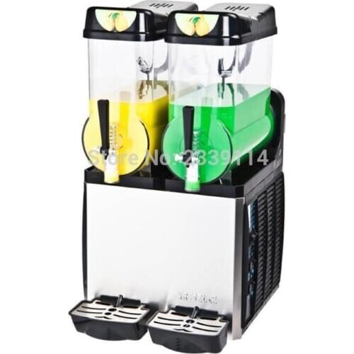 2 tank Ice Slush Puppy Machine Granita Slushie Dispenser Machine Slush Smoothies Granita Maker Sand Ice Machine