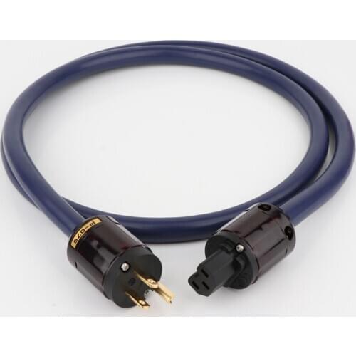 D5039 3 x 4N square Japan FURUKAWA HIFI Crystalline Copper Audio Cable DAC Power Amplifier 3 plug contacts Power Cord