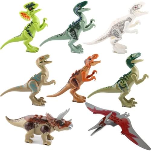 Wholesale 80pcs Jurassic World Building Blocks Mini Dinosaur Bricks Figures Kids Toys For Children