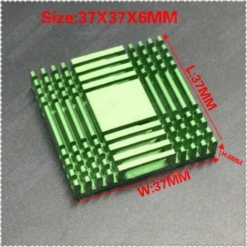 Package freight) 10 pieces of 37x37x6MMMCPU radiator electronic computer aluminum green radiator