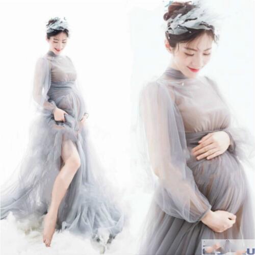 Envsoll Maternity Dresses Lace Photo Shoot Wedding Party Elegant Long Pregnant Women Dress for Showers Maternity Photo Shooting