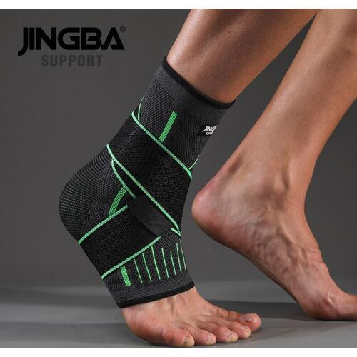 JINGBA SUPPORT 1PCS Football Ankle support+Basketball knee Pad Elbow brace support protector +Wristband boxing hand wrap Support
