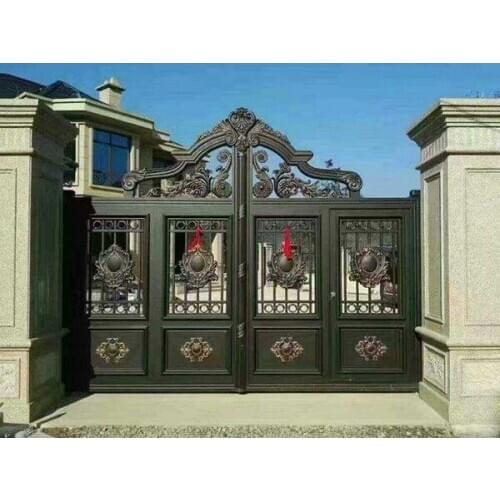 2021 Hotsale Aluminium Driveway Swing & Sliding Gates Price By Sq.m Shipping Extra Hc-Ag98