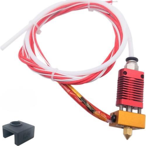 For Creality Extruder Heater Hot End Kit for Ender 3/3 Pro 3D Printer 0.4mm Nozzle with Silicone Cover