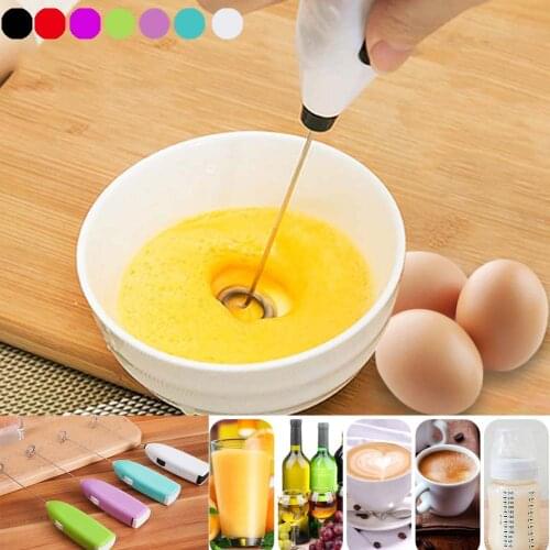 Fashion Drinks Milk Frother Foamer Whisk Mixer Stirrer Egg Beater Electric Mini Handle Cooking Tools J2