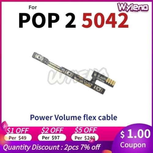 Novaphopat For Alcatel One Touch POP 2 OT5042 5042 5042D Power On Off Volume Up Down Switch Button Flex Cable +track