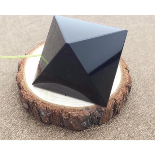 Obsidian quartz pyramid polished crystal natural stone and minerals reiki healing home decoration for sale 1pcs
