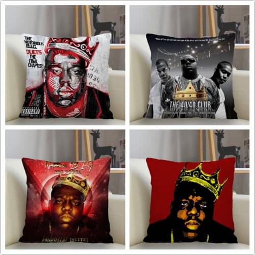 Musife Notorious B.I.G. Pillowcase Custom Square Pillow Cover Case Zipper Pillowcase 35*35,40*40,45*45cm Drop Shipping