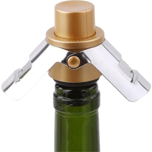 Portable Stainless Steel Bottle Stopper Vacuum Pump Sealed Red Wine Champagne Cap Plug Red Wine Champagne Bottle Preserver