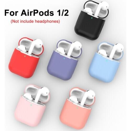 Durable Silicone Mini Anti-Scratch Protective Case Cover Portable Dust-proof Earphone Storage Box For Air-Pods 1 2