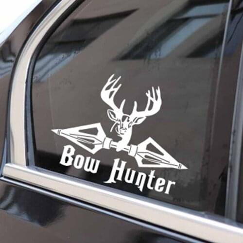 Reflective Car Stickers Bow Hunter Moose Deer Black White Door Truck Laptop Window Decoration Vinyal Decal Mirror Mural