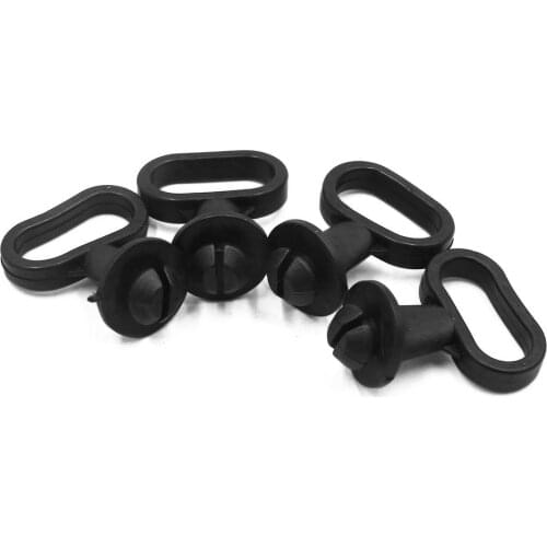 Uxcell 4pcs 6pcs 10pcs 15mm Mounting Diameter Black Rubber Front Mudguard Speedometer Cable Guide Holder For Motorcycle