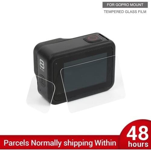 2 PACK Tempered Glass Lens+Screen Protector for GoPro Hero 8 Black Screen Protective Film Go Pro 8 Black Action Camera