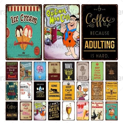 Retro Iron Plate Logo Mural Wall Decoration Moderate Drinking Beer Bar Restaurant Bedroom Creative Wall Decoration Mural Paintin