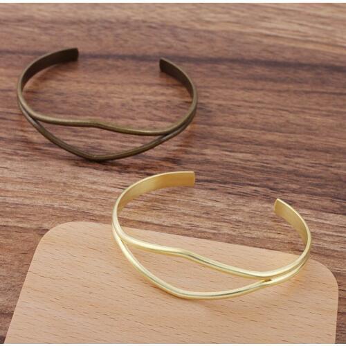 10pcs 68mm Blank Women Open Bangle Settings Punk cuff Bracelet Bangle Findings Accessories DIY Charms Jewelry Making