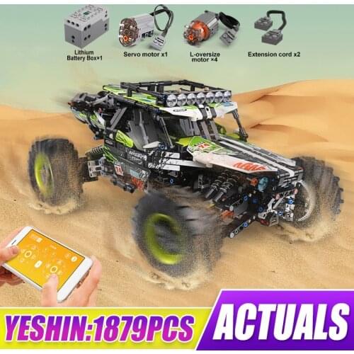 MOULD KING MOC High-tech 4WD RC Buggy Car APP Remote Control Off-Road Climbing Truck Model Building Blocks Children Toys Gifts