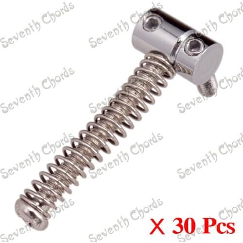30 Pcs TL Electric Guitar Vintage Barrel Style Bridge String Saddles - Chrome - Length:10.8MM - Diameter 6.5MM