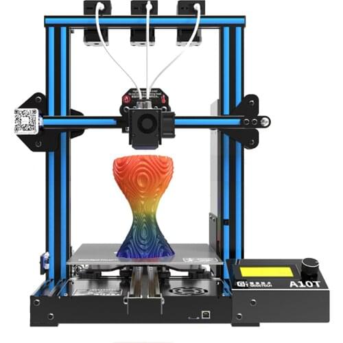 Geeetech A10T 3D Printer 3 in 1 out Mix-color Upgrade GT2560 V4.0 Controlboard Open Source 220x220x250mm LCD2004 FDM CE