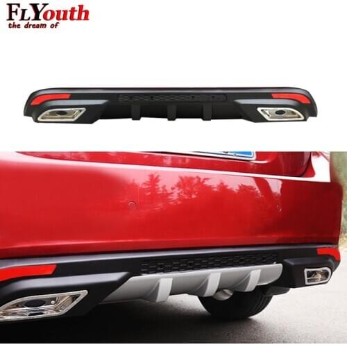 For Chevrolet Cruze 2009 2010 2011 2012 2013 2014 Car Accessories Car Rear Bumper Protector Dual Diffuser Spoiler Car Rear lip