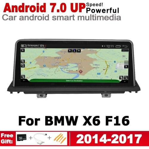 10.25" HD Screen Stereo Android 7.0 up Car GPS Navi Map For BMW X6 F16 2014 2015 2016 2017 NBT Original Style Multimedia Player