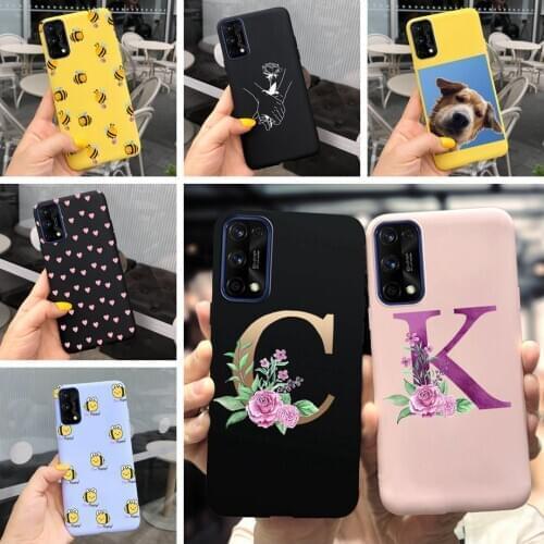 For Realme X7 7 Pro Case Luxury Alphabet Phone Cover Silicone Soft Case For OPPO Realme 7 X7 Case Realme7 Funda Realme 7Pro Capa