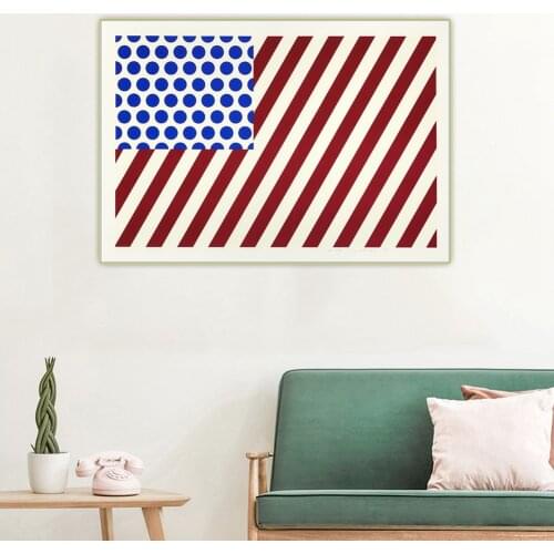 Citon Roy Lichtenstein《Forms In Space(1985)》Pop art Canvas Oil Painting Art Poster Picture Wall Background Decor Home Decoration