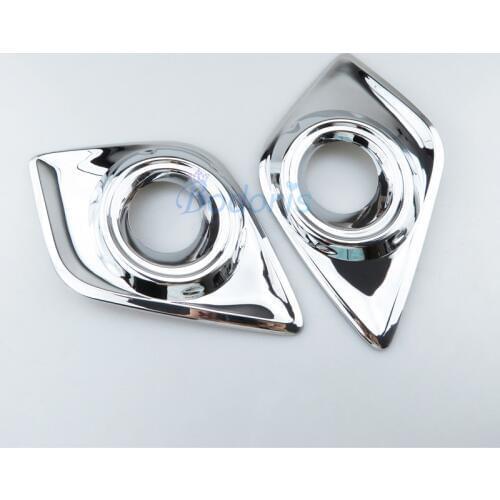 Chrome Car Styling Front Fog Lamp Cover Light Overlay Trim Panel Frame 2015 2016 2017 2018 For Toyota Hilux Revo Accessories