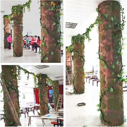Simulation Bark Pipe Decoration Water Pipe Column Shelter Wall Indoor Balcony Decoration Natural Plant Fake Tree Artificial Tree