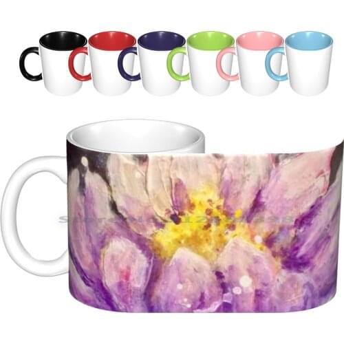 Deep Peace Ceramic Mugs Coffee Cups Milk Tea Mug Deep Peace Bliss Inspired Vibrant Water Lilie Lilly Flowering Floral Flowers