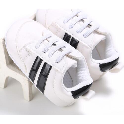 Classic Infant Toddler Girls Baby Boys Shoes Striped Casual Kid First Walkers Sports Sneakers Tennis-Shoe