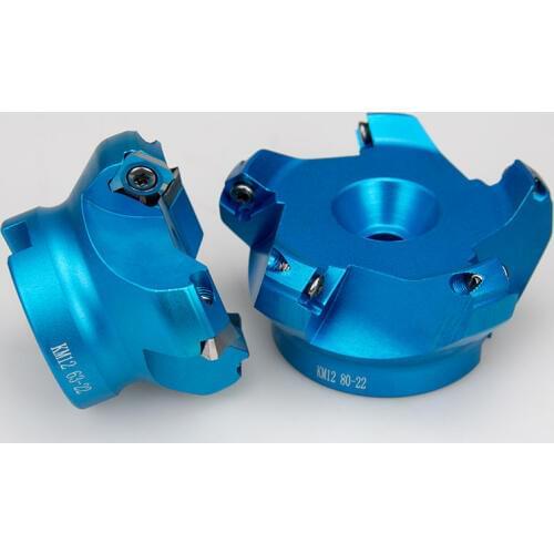 45 Angle KM12 Face Aluminium Plane Head End Mill Milling Cutter SEKT1204 Insert Wholesale CNC Machine High Hardness Tools 4Flute