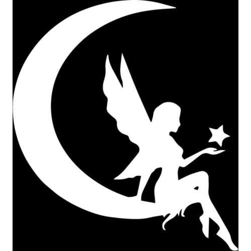 Creative Fairy and Moon with Star Decal Fashion Trunk Decoration Car Sticker Car Window Body Decorative Stickers Accessories