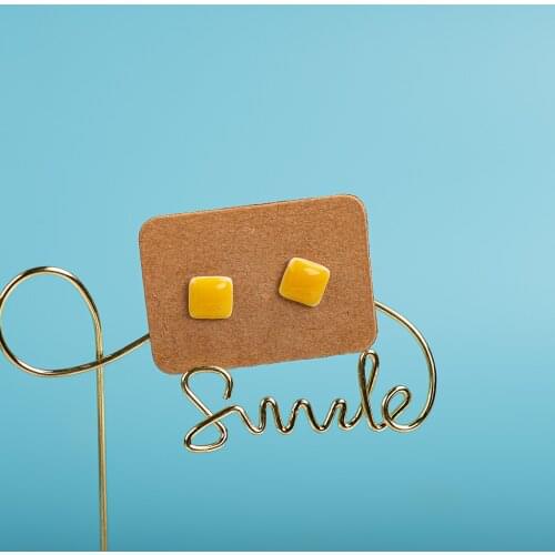 Small And Cute Porcelain Multicolor Earrings Anti-allergic #LY419 joyas парные anime jewelry joias feminina